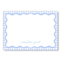Blue Gingham Wave Notecard
