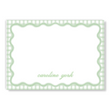 Green Gingham Wave Notecard