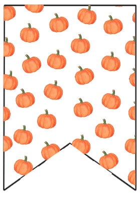 Watercolor Pumpkin Letter Banner