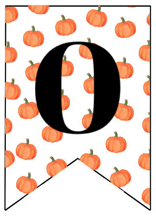 Watercolor Pumpkin Letter Banner