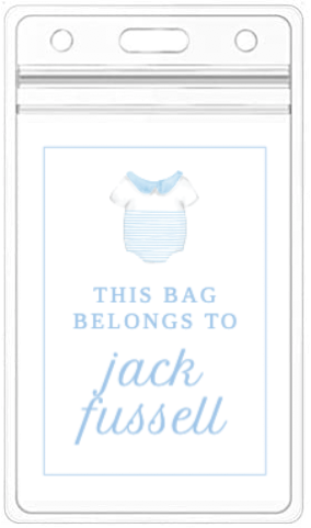 Blue Bubble Bag Tag