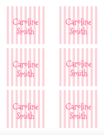 Pink Stripe Child's Card / Sticker