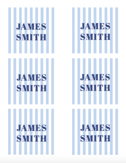 Blue Stripe Child's Card / Sticker