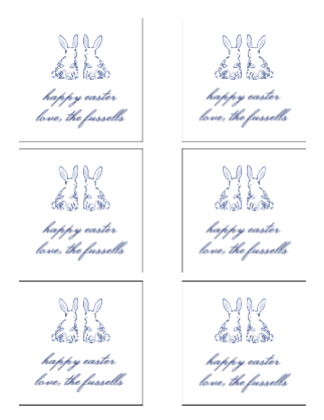 Spring Bunny Gift Tags / Stickers