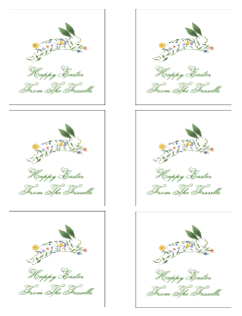 Spring Bunny Gift Tags / Stickers