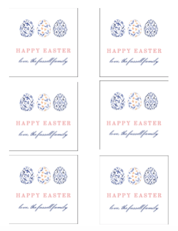 Spring Bunny Gift Tags / Stickers