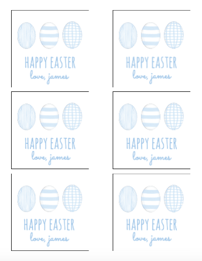 Easter Egg Gift Tags / Stickers