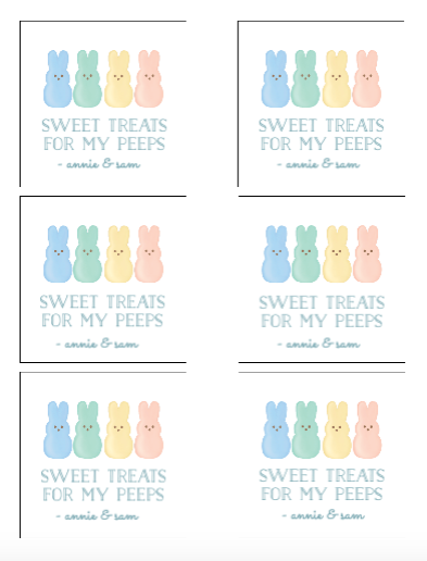 Peeps Gift Tags / Stickers