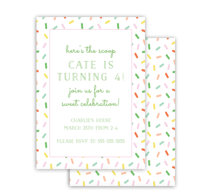 Ice Cream Invitation