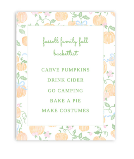 Pumpkin Patch Fall Bucketlist