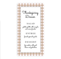 Tan Gingham Long Menu