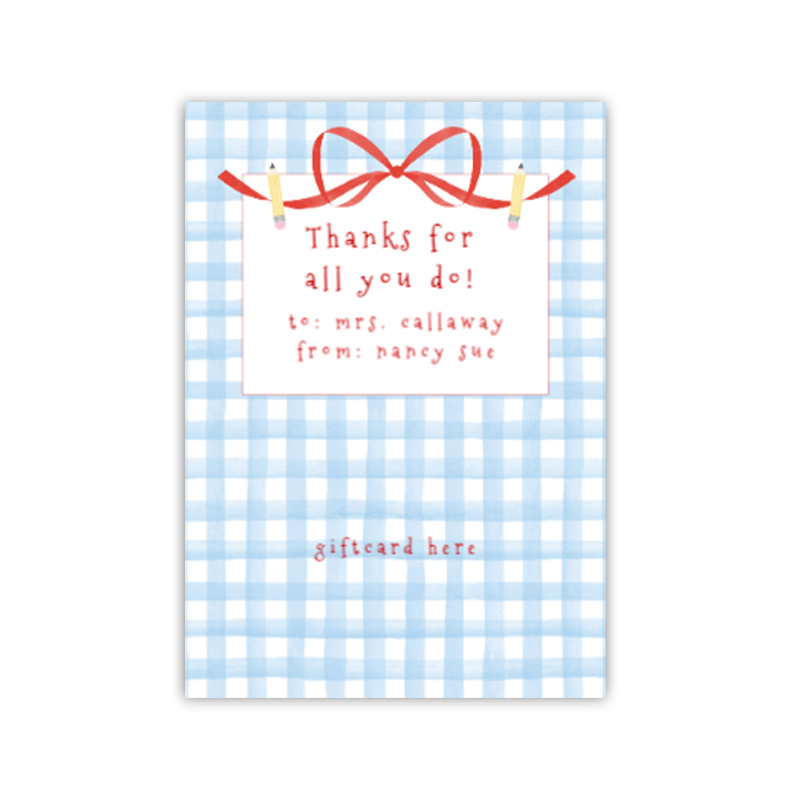 Teacher Giftcard Holder