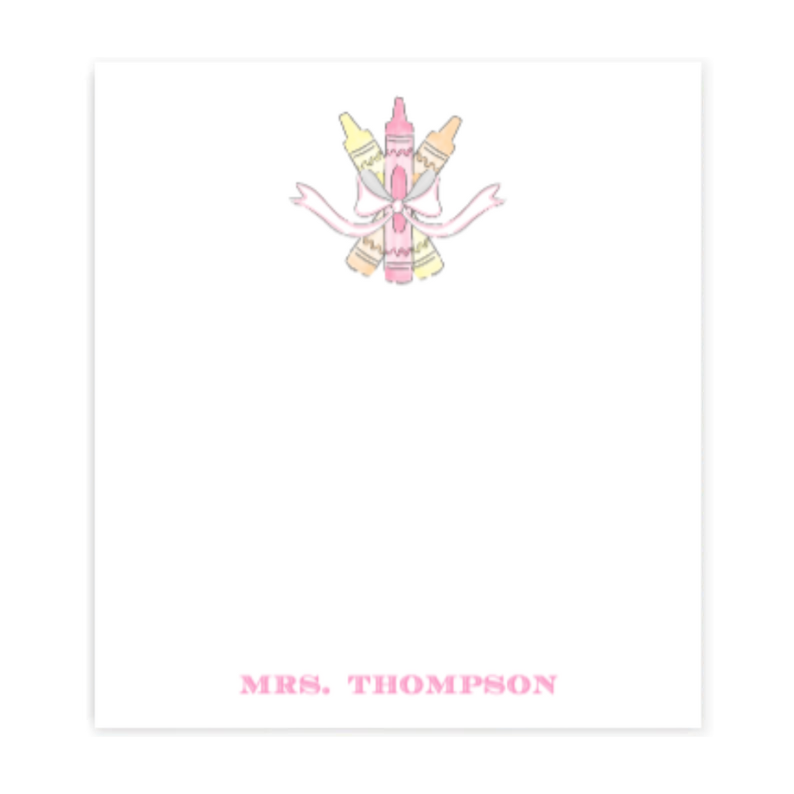 Pink Crayon Notepad