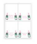 Pink Champs Buffet Labels / Placecards