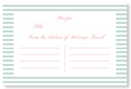 Sage Stripe Recipe Card