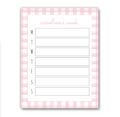 Pink Gingham Weekly Schedule