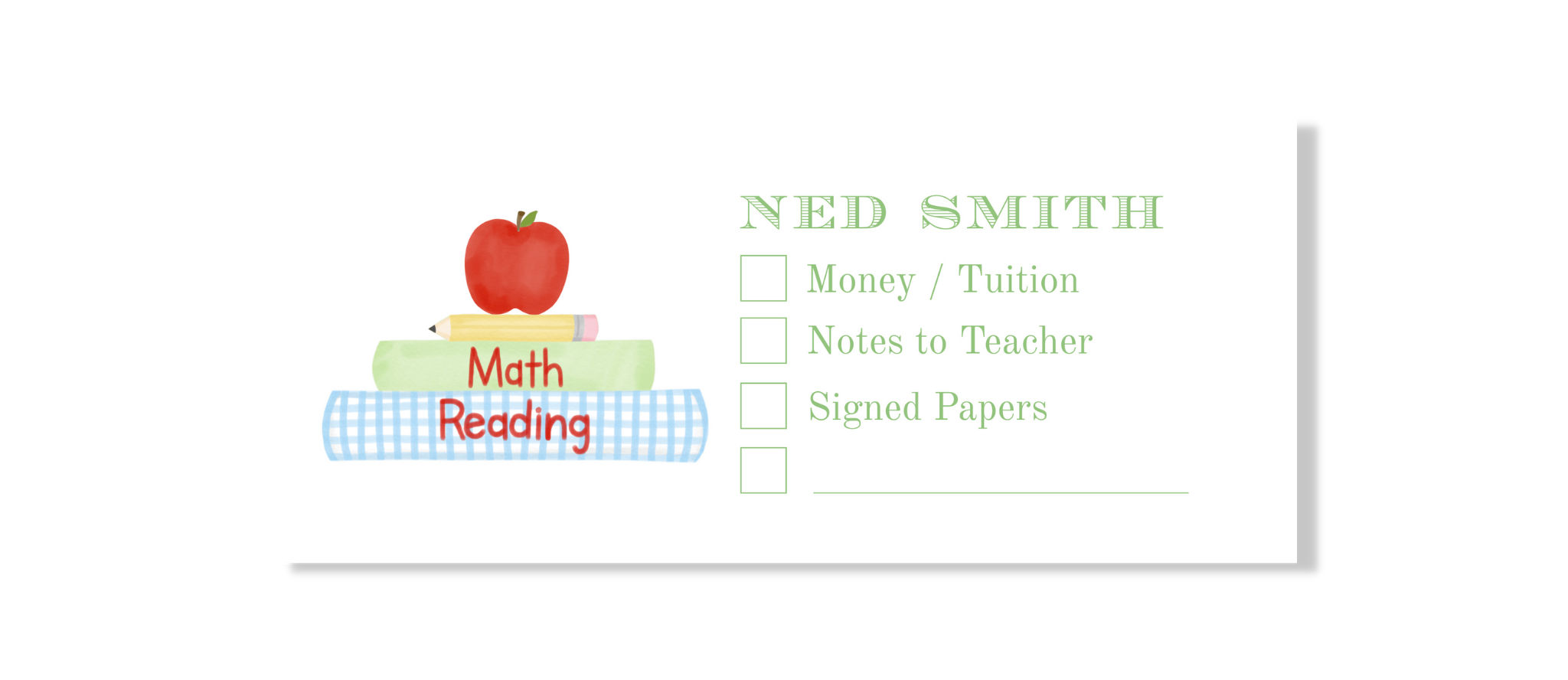 Books School Envelope
