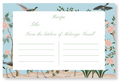 Blue Chinoiserie Recipe Card
