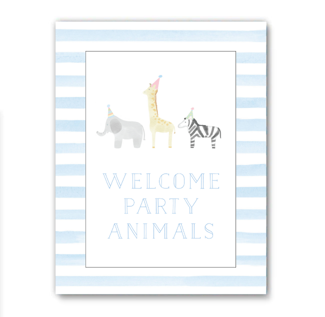 Party Animals Party Sign
