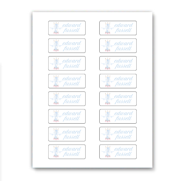 Blue Pencils Waterproof Labels