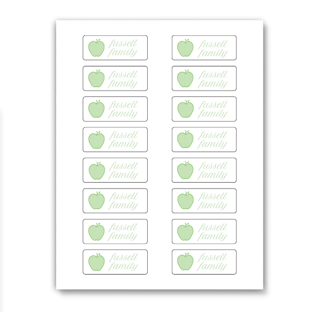 Green Apple Waterproof Labels