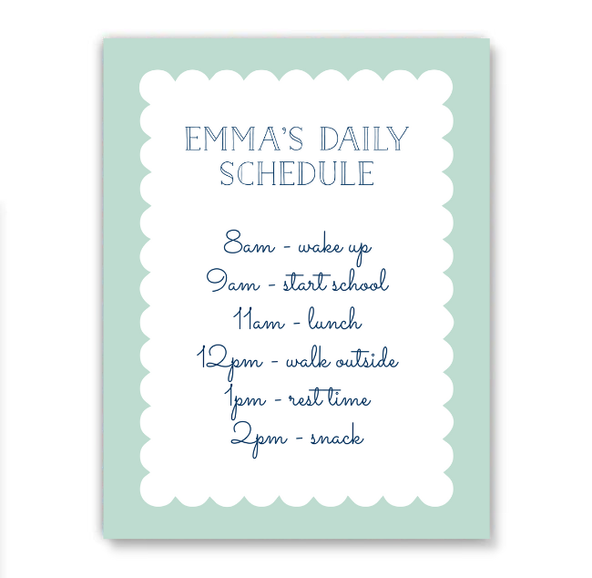 Sage Daily Schedule