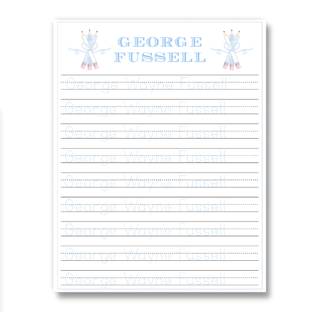 Blue Pencils Tracing Sheet