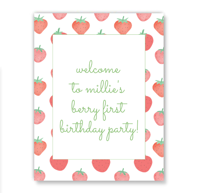 Berry Party Sign