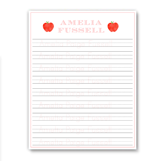 Apple Tracing Sheet