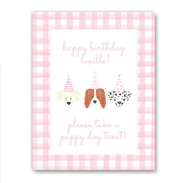 Pink Puppy Party Sign