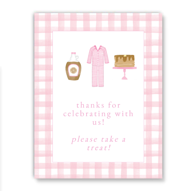 Pancakes & Pajamas Party Sign