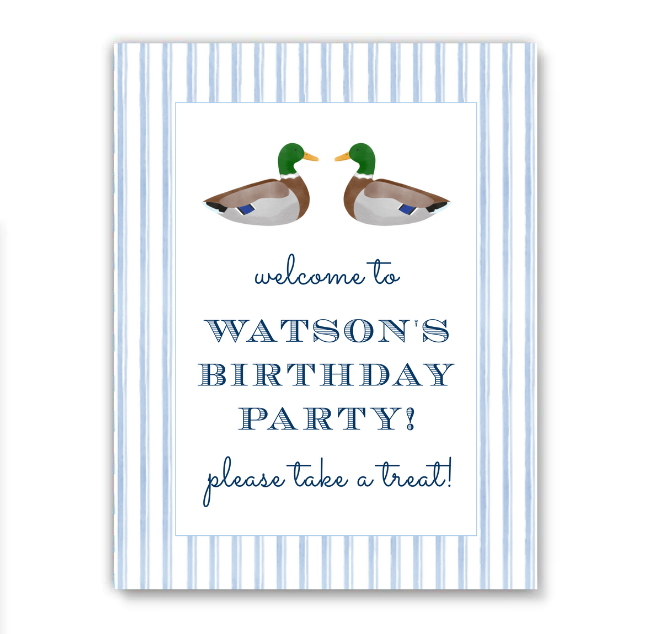 Mallard Party Sign