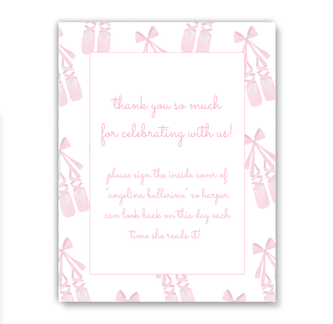 Ballet Party Sign