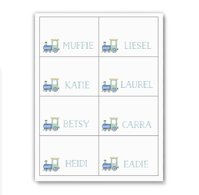Train Buffet Labels / Placecards