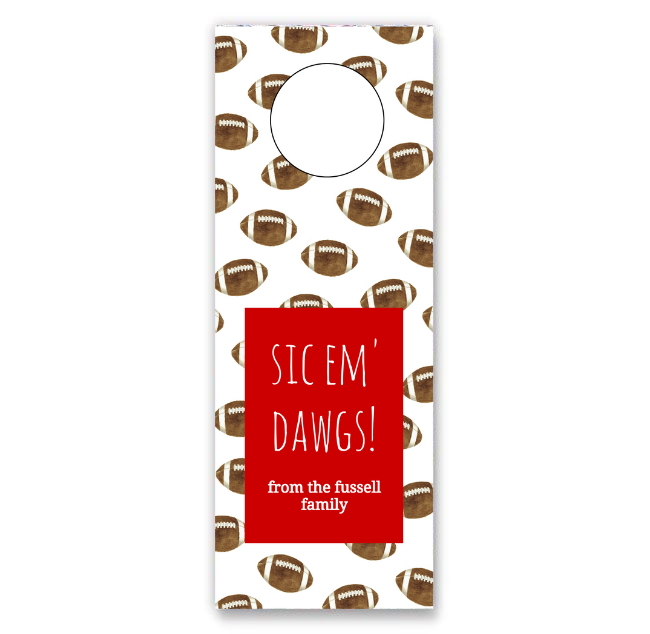 Football Wine Tag