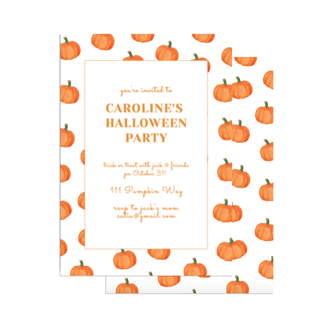Watercolor Pumpkin Invitation