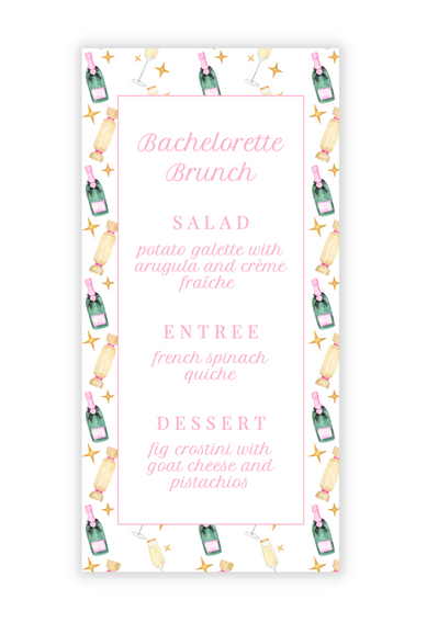 Pink Champs Long Menu