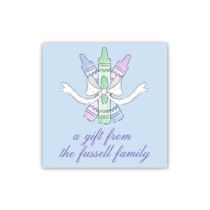 Purple Crayon Gift Tags / Stickers