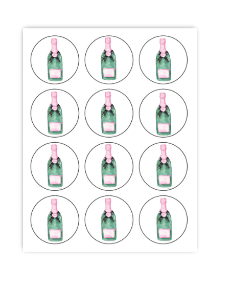 Pink Champs Cupcake Toppers