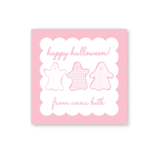 Pink Ghost Gift Tags / Stickers