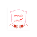 Pink Bow Crest Labels / Stickers