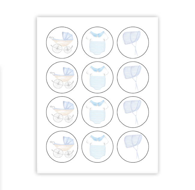 Baby Boy Cupcake Toppers