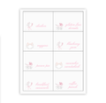Baby Girl Buffet Labels / Placecards
