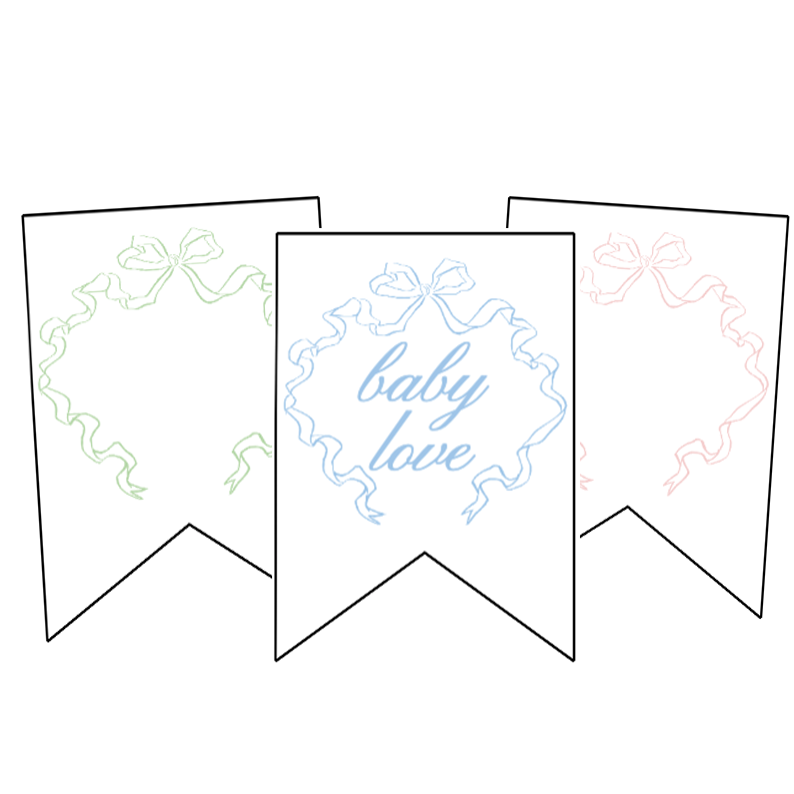 Stork Baby Shower Banner (Three Color's)