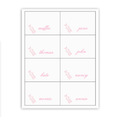 Ballet Buffet Labels / Placecards