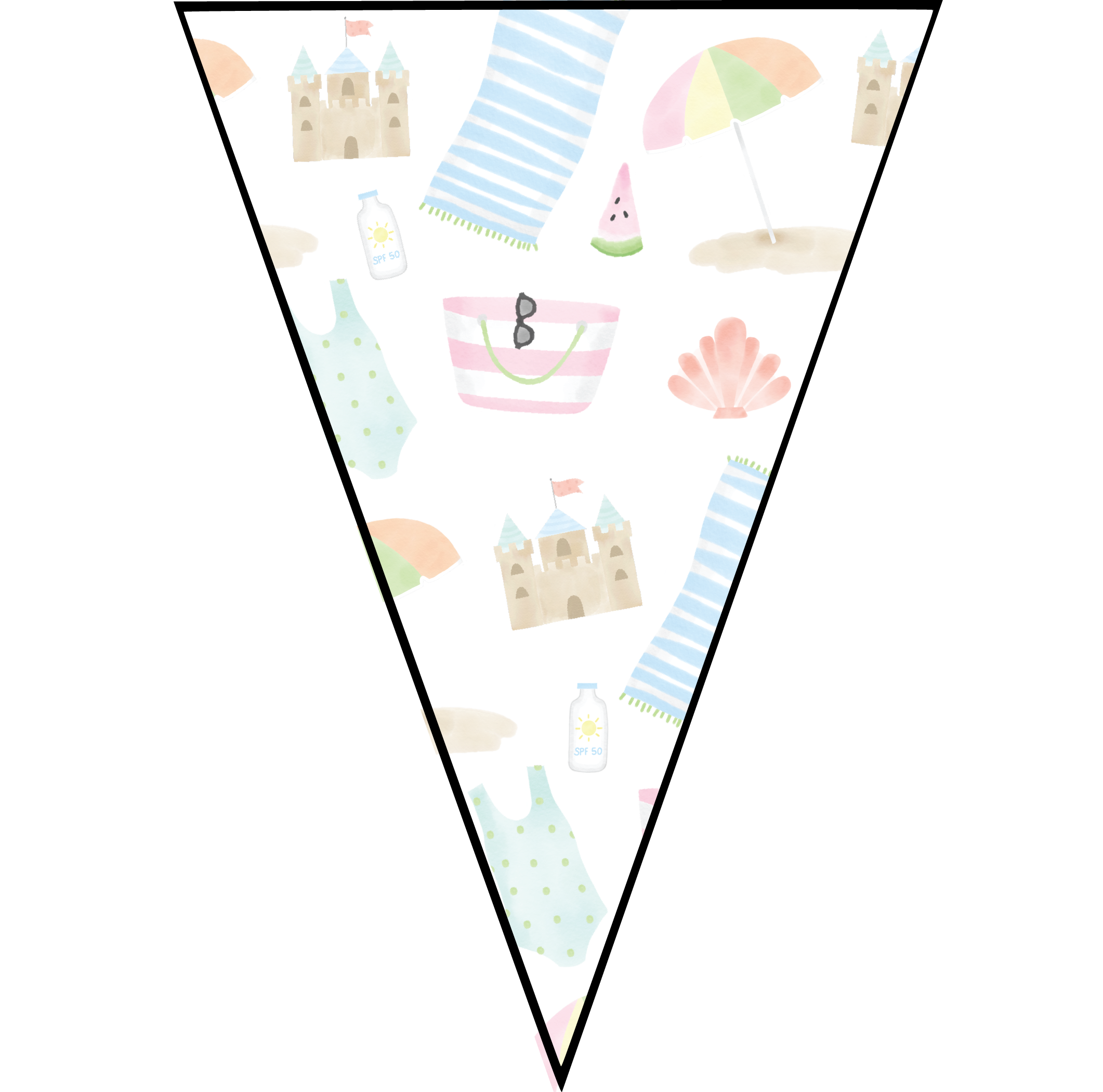 Beach Pennant Banner