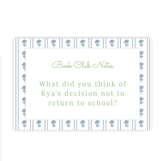 Blue Blossom Book Club Card