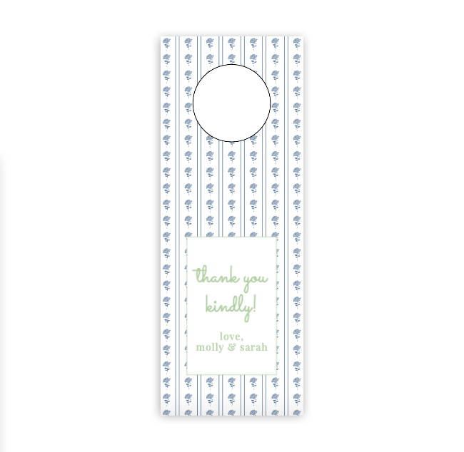 Blue Blossom Wine Tag