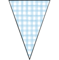 Blue Bounce House Pennant Banner