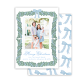 Blue Bow Christmas Card No. 1